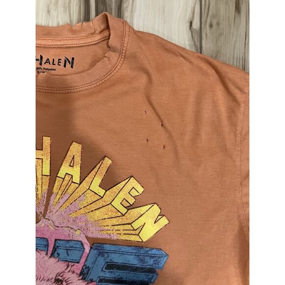 Van Halen Live 1982 Oversized Distressed Tshirt Size S - Picture 4 of 9
